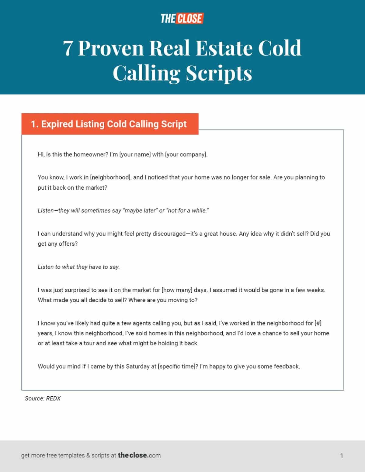 Preview image of downloadable cold calling scripts