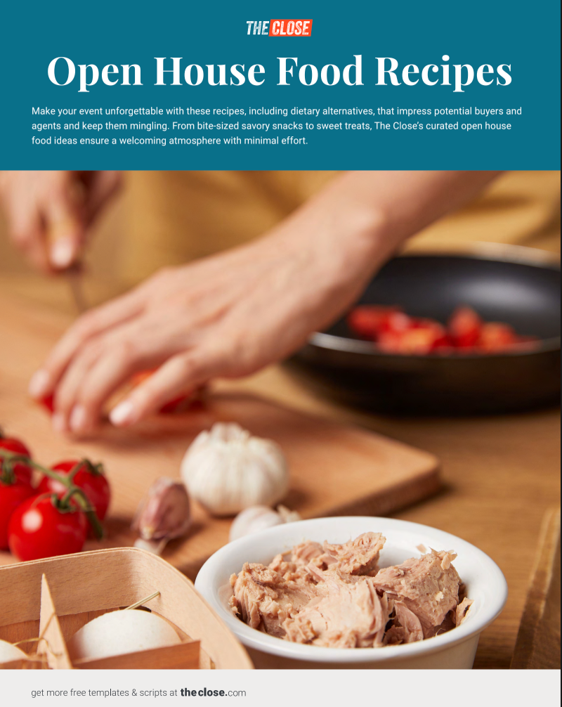 screenshot of Open House Food Ideas template